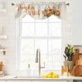 thumbnail image 4 of Tie Up Valances for Windows, Fall Pumpkins Adjustable Valance Curtains Window Treatment for Living Room, Thanksgiving Vintage Country Harvest Leaf Rod Pocket Kitchen Curtains & Drapes 42x18 Inch, 4 of 9