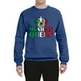 thumbnail image 2 of Wild Bobby Mexican Queen Latin Pride Unisex Crewneck Graphic Sweatshirt, Vintage Heather Blue, X-Large, 2 of 5