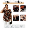 thumbnail image 6 of Cuteduck Women Plus Size Tops Short Sleeve Summer Floral Print Blouses Round Neck Loose Casual Bohemian Flowy Shirts 1X-5X, 6 of 10