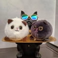 thumbnail image 2 of Llavero con colgante de cola de Gato Azul para niños, muñeco de peluche bonito, regalo de Animal, llavero de puerta, colgante de bolsa, 1 unidad, 2 of 5