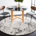 thumbnail image 2 of SAFAVIEH Berber Basil Abstract Shag Area Rug, 6'7" x 6'7" Round, Ivory/Grey, 2 of 8