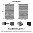 thumbnail image 6 of SIXHOME Outdoor Rug 8'x10' Waterproof Reversible Patio Rug Boho Geometric Indoor Outdoor Rugs Lightweight Plastic Straw Ourdoor Carpet for RV Camping Deck Balcony Modern Porch Decor Black and White, 6 of 8