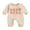 Khaki, variant on Bagilaanoe Newborn Baby Girl Boys Jumpsuit Letters Embroidery Long Sleeve Bodysuit 3M 6M 9M 12M Infant One Piece Romper