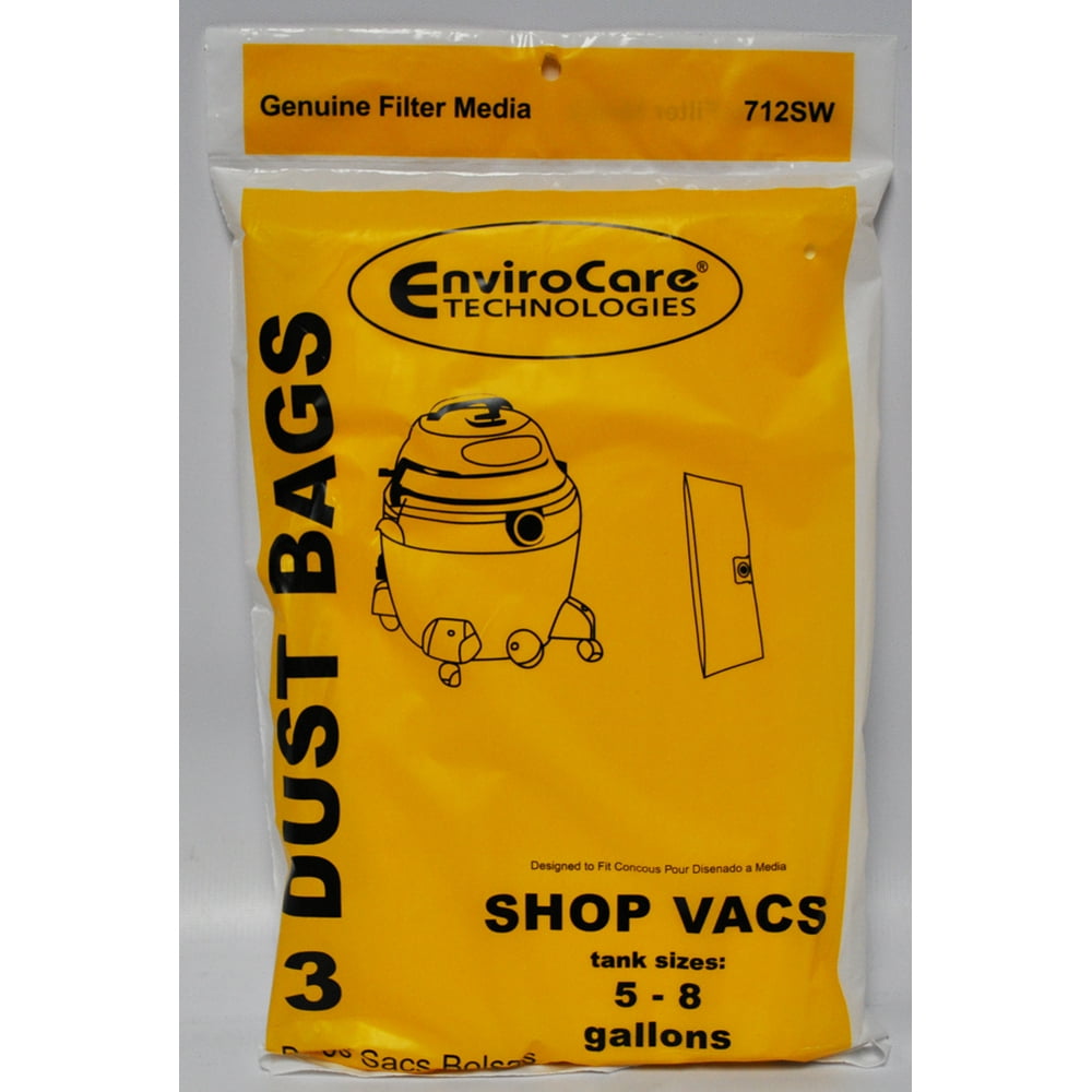 Envirocare Wet Dry Vac Bags Fits 5, 6, 7, 9 Gallon Machines Walmart