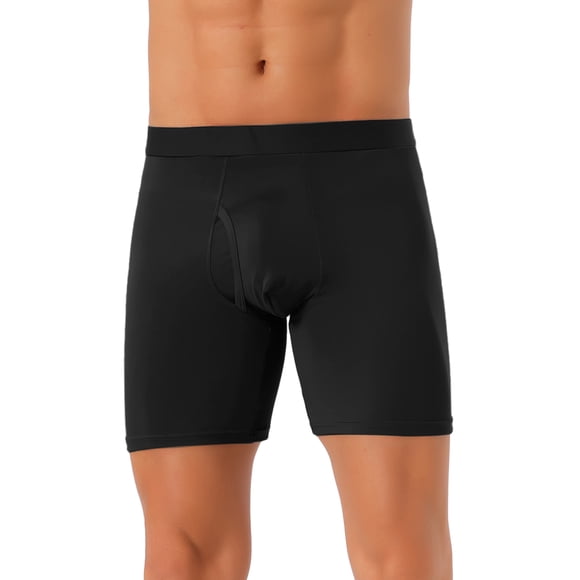 Bóxers para hombres INSPIRE CHIC, bóxer con abertura, cintura segura, bóxers elásticos 36 Negro