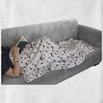thumbnail image 6 of Ladybug Soft Flannel Fleece Throw Blanket, Bugs Drawing Curved Spiral Circles Romantic Cycle Ladybird Animals Cartoon, Cozy Plush for Indoor and Outdoor Use, 50" x 60", Red White Black, by Ambesonne, 6 of 6