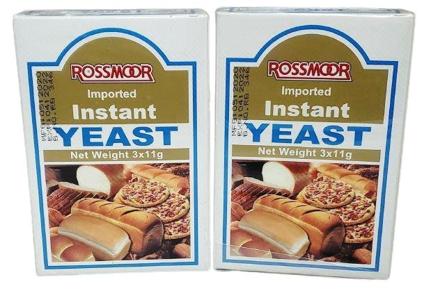 Pack of 2 Rossmoor Instant Yeast 33 grams Imported