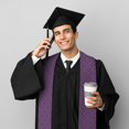 thumbnail image 5 of Fotbe Retro Florals Purple Printed Class of 2024 Graduation Stole, 5 of 7