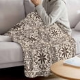 thumbnail image 3 of Brown Flowers Blanket Soft Cozy Warm Throw Blanket for Couch, Plush Fuzzy Flannel Fleece Blankets for Sofa, Vintage Country Abstract Floral Patterned Bed Blankets Lightweight Gifts for Women, 50"x60", 3 of 9