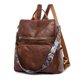 thumbnail image 2 of Mochila de gran capacidad antirrobo de piel sintética suave con textura, mochila escolar sencilla que combina con todo, 2 of 5