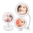thumbnail image 2 of 10X LED Light Makeup Mirror Lamp Magnifier Battery Portable Hand Vanity Glass Mini Miroir Bathroom Cosmetic Bath Suction Cup ,Widely Use, 2 of 7