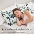 thumbnail image 5 of Blueberry Spring Leaves Body Pillow Covers 20"x54", Farmhouse Botanical Branches Soft Brushed Microfiber Breathable Throw Pillow Covers, Decorative Pillowcase with Zipper for Couch Sofa Bedroom, 5 of 9