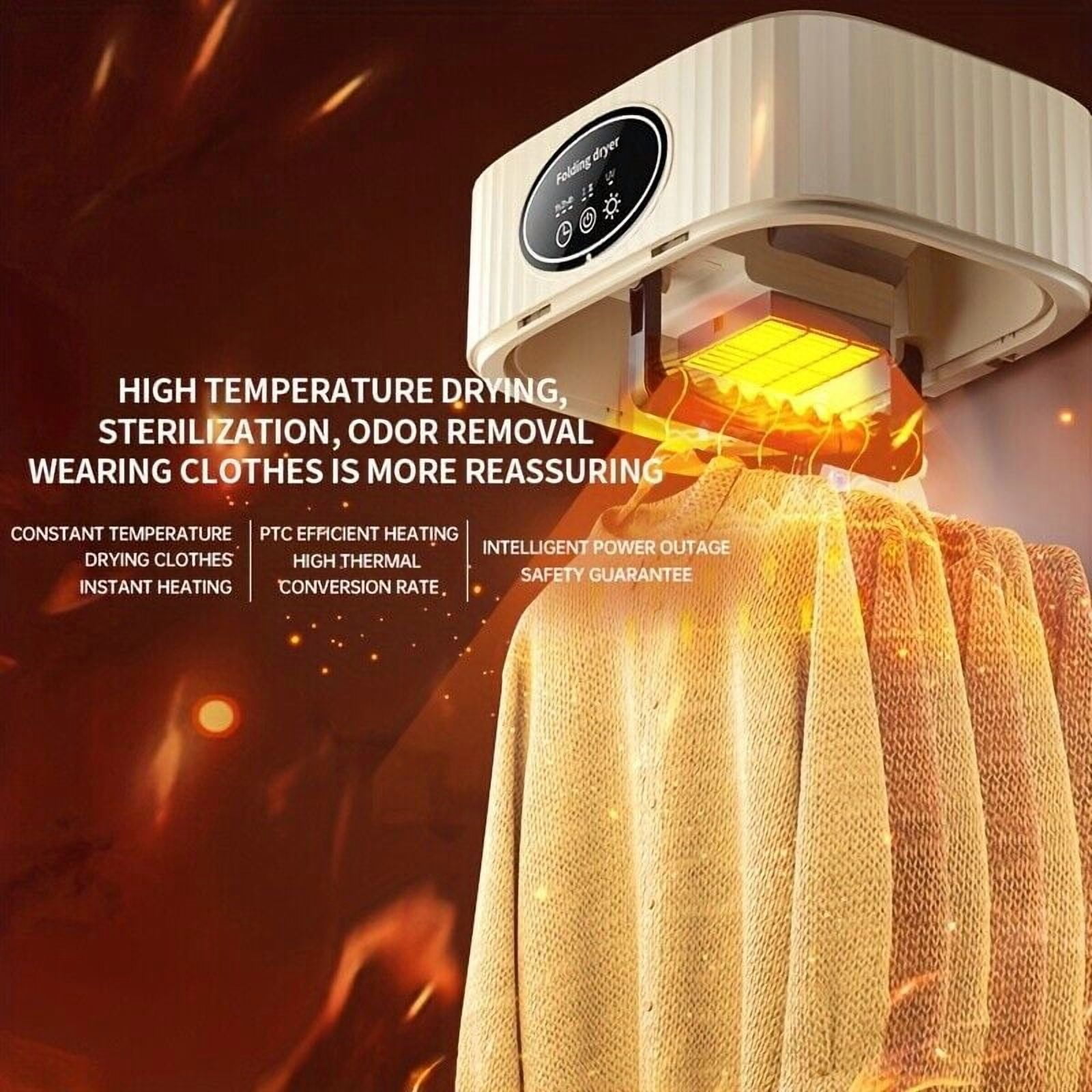 TOPCHANCES Electric Portable Clothes Dryer, 600W Folding Dryer Machine For Apartment Dorm, Pink