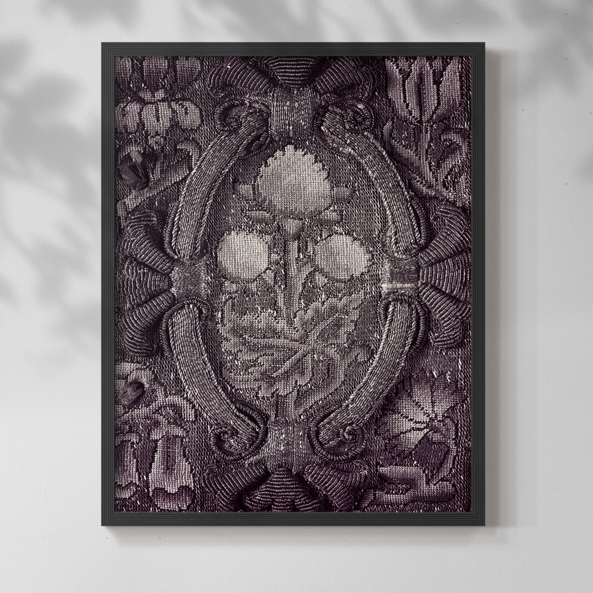 Vintage Abstract Print CLII - 14in. x 11in. Vintage Framed Print in Black Wood Frame