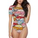 thumbnail image 1 of Fotbe Cute Cars Body de Mujer con Cuello Redondo y Mangas Cortas, Sin Mangas Ajustado, Suave, Cómodo y Básico-Medium, 1 of 7
