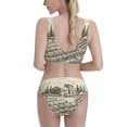 thumbnail image 3 of Daiia Vineyard Landscape printed 2 piece Swimsuit Bikinis for Women High Waisted Racerback Bathing Suits Summer Tummy Control Scoop Neck Swimwear-X-Large, 3 of 8
