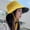 Yellow, variant on JJHGVB Bucket Hat Sun Hat Visor Hats Wide Brim Hat - UPF50+ Protection Travel Beach Sun Hat with Semi-Rigid Adjustable Foldable Brim Beige One Size