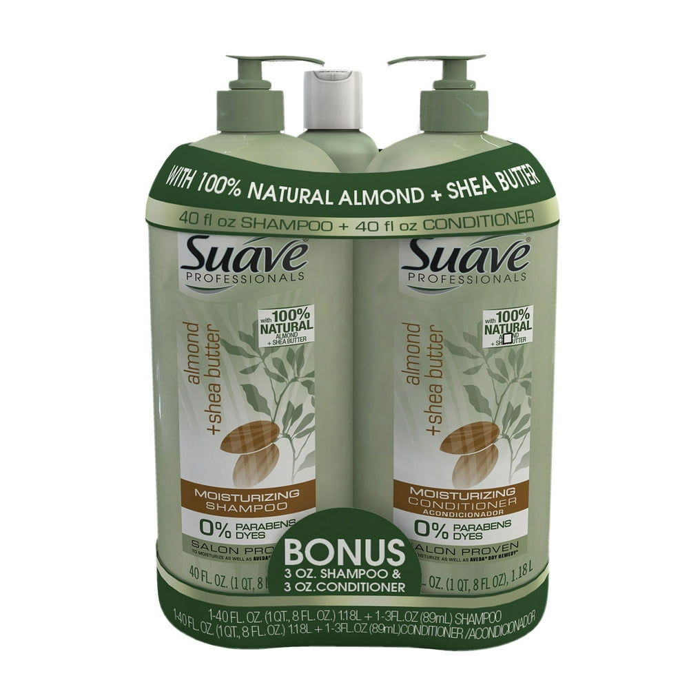 Suave Professionals Almond And Shea Shampoo And Conditioner 2 Pack. 40