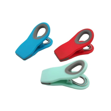

3 Pcs Magnetic Hanging Clip Moisture Proof Food Snack Storage Seal Bag Clip Refrigerator Magnetic Clip Message Holder Kitchen Gad