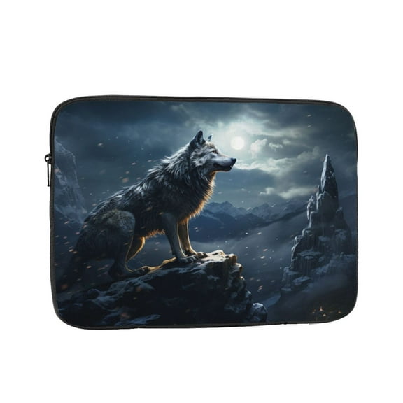 Wolf Laptop Sleeve Bag Compatible With MacBook Air / Pro iPad MateBook Tablet Surface HP Lenovo Dell ASUS Acer Laptop Computer Protective Size: 10 inch