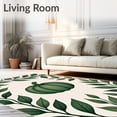 thumbnail image 2 of ODIKA 3'x5' Machine Washable Non-Slip Area Rug, Elegant Botanical Foliage Entrance Greeting High Traffic Rug, Green, 602343, 2 of 7