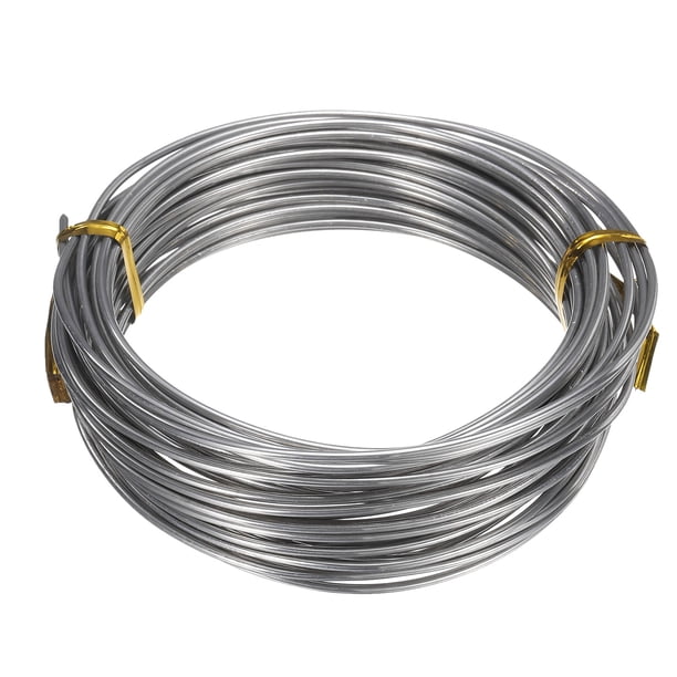 Alambre de Acero Inoxidable de 1.8mm 13 Gauge 10m/33 pies Alambre Artístico Suave para Hacer Joyería, Cuentas y Manualidades DIY, Plata