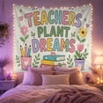 thumbnail image 2 of Plant Dreams With Books And Pencils, Inspirational Illustration Style for Classroom Decor Fans, School Wall Art, Back To School Gift Tapestry Wall Hanging for Classroom and Office, 2 of 7