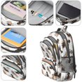thumbnail image 4 of Dachshund and Rose White Pattern Cute School Backpack Bag with Padded Back and Adjustable Shoulder Straps 16.9 X 12.6 X 5.9 Inches, 4 of 5