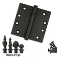 thumbnail image 4 of Embassy 4” x 4” Ball Bearing Door Hinge Heavy Duty Hinges Oil Rubbed Bronze with Ball Tips, 4 of 8