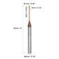 thumbnail image 2 of 2uds Cuadrado Nariz Extremo Molino 4mm Vástago 1mm x 15mm Unique Bargains AlTiSin Recubierto Sólido Carburo 4 Flautas Extra Largo, 2 of 6