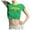 Light Green, variant on OSOLU Women Short Sleeve Slim Fit Letter Print Crop Tops Style Sexy Midriff T-Shirt Tee Tops Soft Dailywear