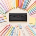 thumbnail image 6 of Plastic Pencil Pouch Makeup Brush Bag | Clear Multi-Purpose Cosmetic Organizer for Travel 7.6x3.3in | Colorful Storage Case for Office Supplies, Jewelry, or Small Electronics, 6 of 7