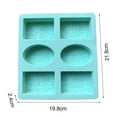 thumbnail image 3 of Molde De Jabón De Silicona Ovalado Rectangular De 6 Cavidades Hecho A Mano Para Hacer Jabón De Baño Para El Hogar Inevent HA023199-00, 3 of 7