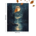 thumbnail image 3 of Qisvanset 12x16 Inch Framed Canvas Wall Art Moonlit Forest Stream Tranquil Relaxing Nature Home Decor, 3 of 8