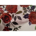 thumbnail image 4 of oneOone Cotton Cambric Dark Red Fabric Leaves & Rose Floral Sewing Material Print Fabric By The Yard 56 Inch Wide, 4 of 4