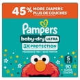 thumbnail image 2 of Pampers Baby Dry Ultra Diapers, Size 5 (20-37 lbs), Absorbent Disposable Diapers, 2 of 26