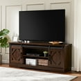 thumbnail image 2 of Wampat Sliding Barn Door TV Stand for 70 Inch Flat Screen, Media Console Table Storage Cabinet in Rustic Gray Wash, Entertainment Center for Living Room, 59 Inch, 2 of 7