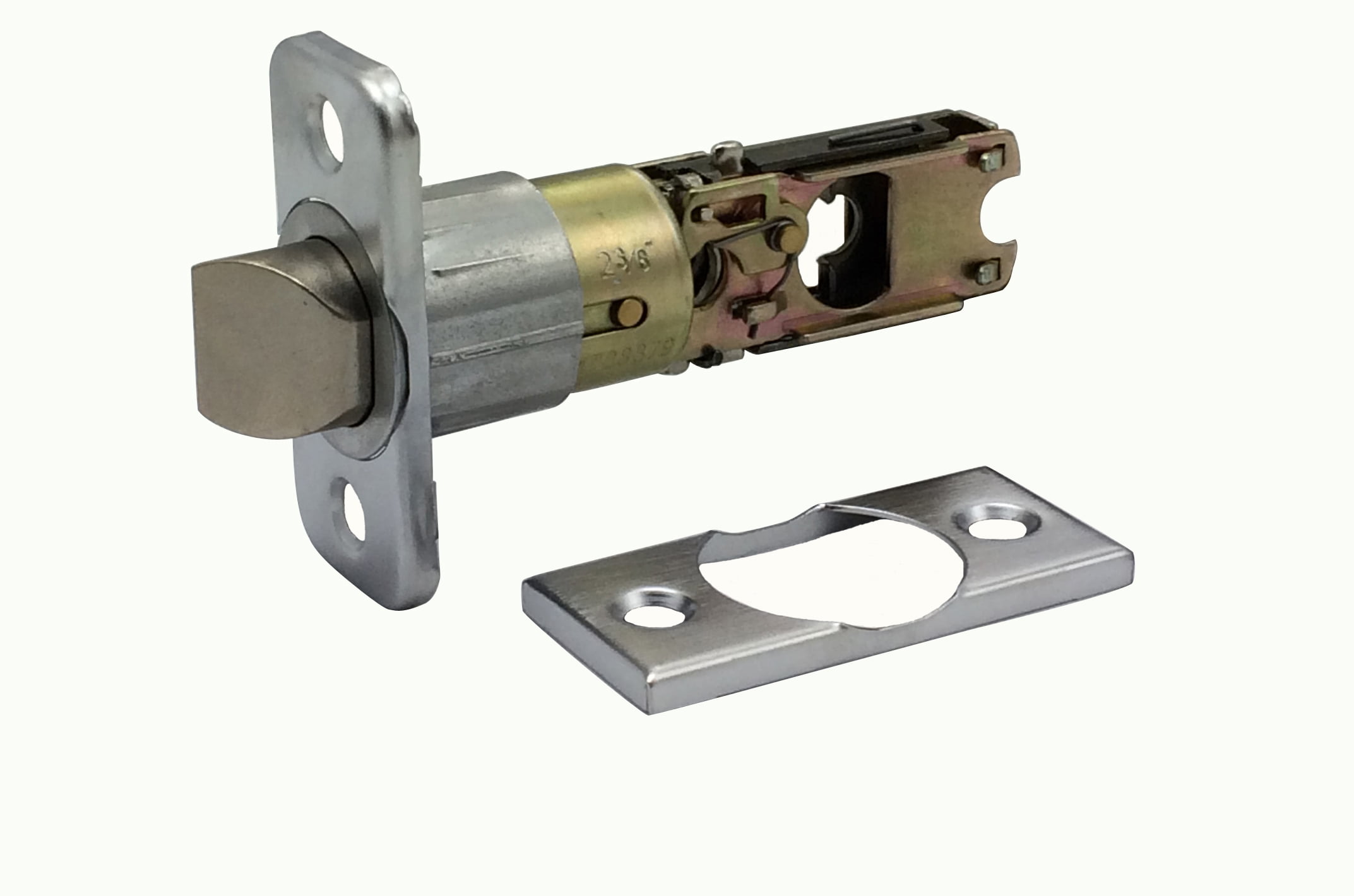 Design House 6Way Universal Passage Latch Square Corner, Satin Chrome