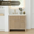 thumbnail image 4 of Cerrito 36" Wood Vanity in Nature Oak Engineered Stone Top no Mirror, 4 of 15