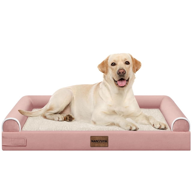 Cama ortopédica grande para perros NANUYA con funda impermeable removible