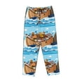 thumbnail image 4 of Naloa Animals on Noah's Ark Floating Print Women’s Ultra-Soft Comfy Pajama Lounge Pants with Pockets & Drawstring, 4 of 8