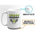 thumbnail image 5 of Tennis Player Mug White 15oz - Tennis Grandma - Court Pro Tennis Racket Ball Winning Double Strategy Trainer Equipment, 5 of 7