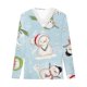 thumbnail image 5 of ICHUANYI Clearance Casual Women's V Neck Summer Sexy Gradient Print Regular Women's Long Sleeve Top(Light Blue, L) ICHUANYI WER2023081505846, 5 of 5