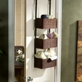 thumbnail image 5 of SEI Furniture Over The Door 3 Tier Basket Organizer, Espresso w/ Black, 5 of 6