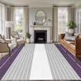 thumbnail image 3 of Purple Grey Stripe Area&nbsp;Rug 8x10ft Gradient Line Non-Slip&nbsp;Washable Square&nbsp;Rugs Soft Felt Indoor Floor Mat for Bedroom Kitchen Living Room Bathroom, 3 of 9