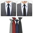 thumbnail image 2 of Yokua Fashionable Lazy Neck Tie Solid Color Quick Clip On Pre Tied Necktie for Men, 2 of 20