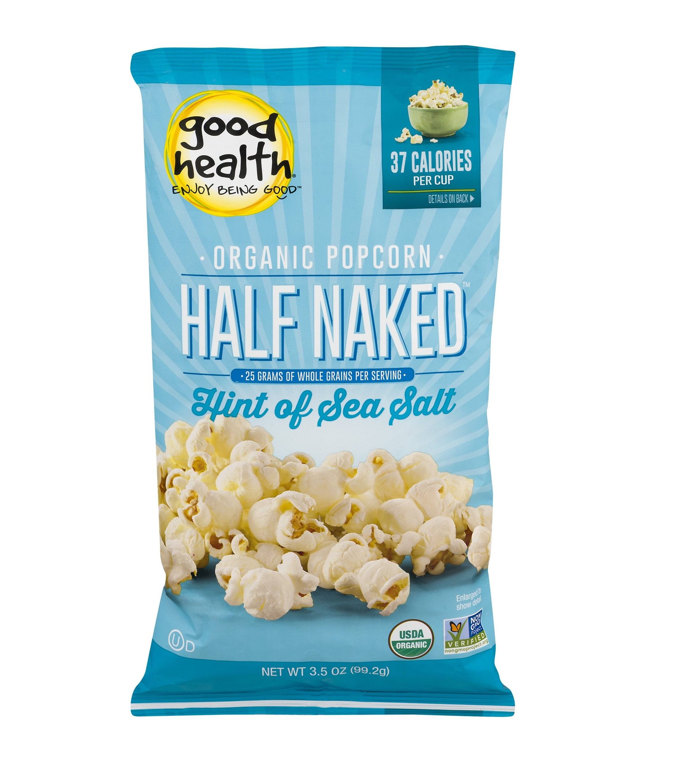 Good Health Organic Hint of Sea Salt Half Naked Popcorn 3.5 oz Bags