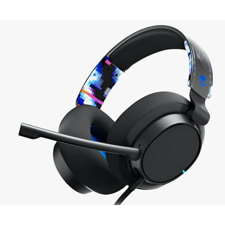 Skullcandy SLYR Pro over-Ear Wired Gaming Headset with Clear Voice Smart Microphone -Works with Playstation, PS5, Xbox, Nintendo Switch, VR, and PC- Blue