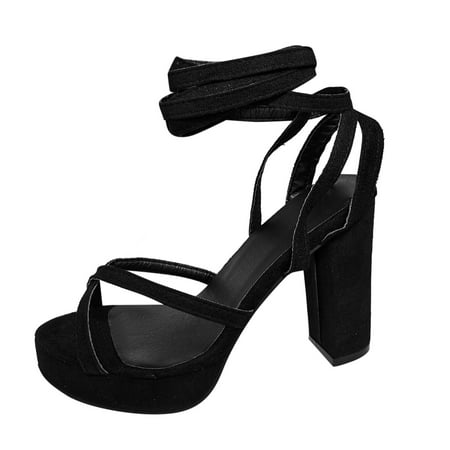 

gvdentm Comfortable Sandals For Women Fashion Sandals Heels Toe-knob Women s High Flat Women Sandals Size 8.5