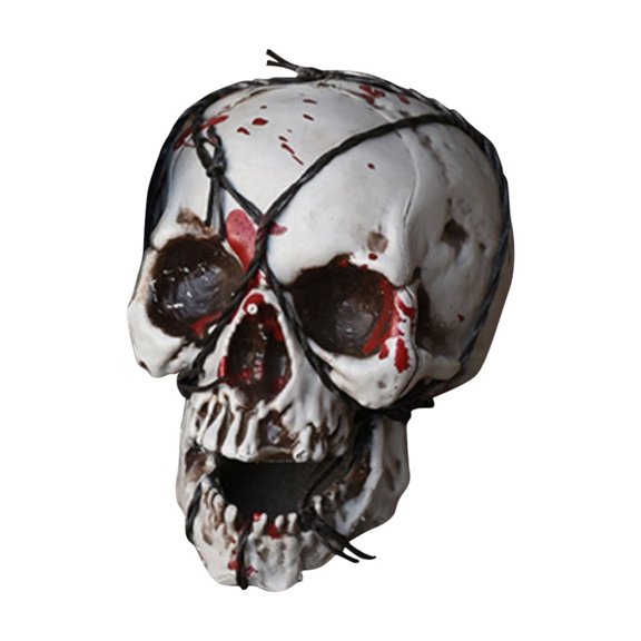 Realistic Halloween Skull Decoration Spooky Haunted House Prop with Bloody Details for Parties & Events
